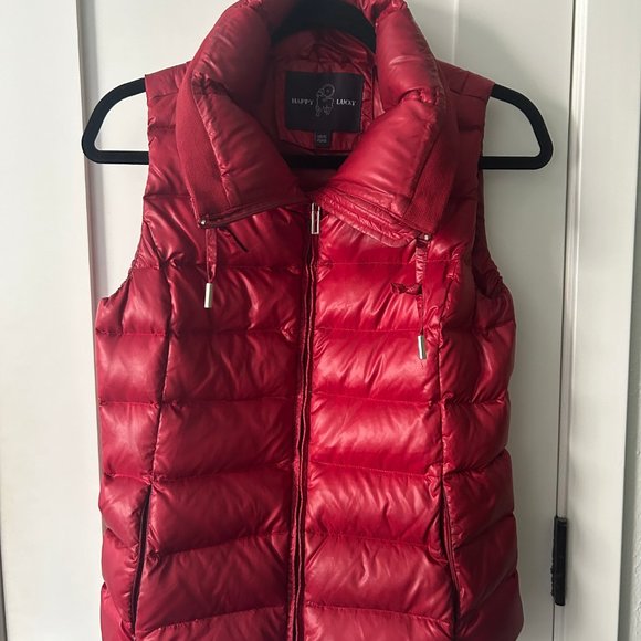 Happy Goat Lucky Kayla Down Vest Red Small - Picture 6 of 9